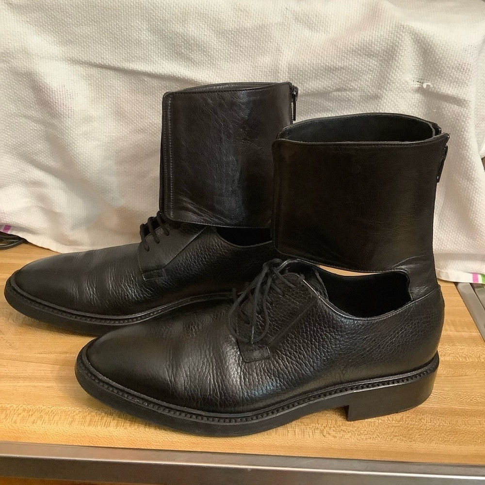 RARE Yang Li Black Leather Ankle Cuff Derby Unisex Shoes Sz. 40Eu / 10-W… - Picture 8 of 16